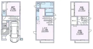 神奈川県横浜市港北区綱島東3【一戸建】の間取り