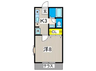 ア-クトゥルス【1階】の間取り