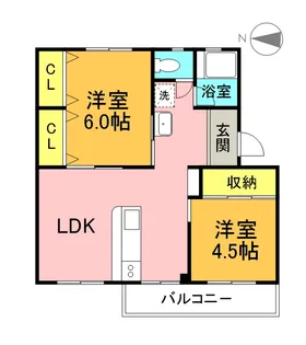 陰山建設マンション【1階】の間取り