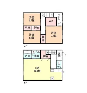 Aqua court C棟の間取り