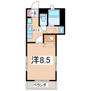 福島県郡山市安積町日出山字大洲河原【アパート】の間取り