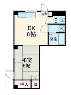 1DKの間取り画像