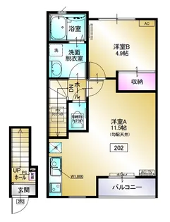 モンマルトル【2階】の間取り