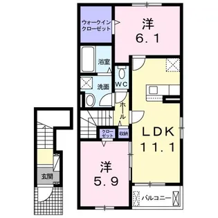 メゾンオーブ【2階】の間取り