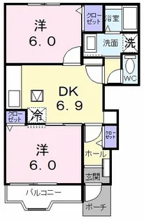 ベル・アンジュ【1階】の間取り
