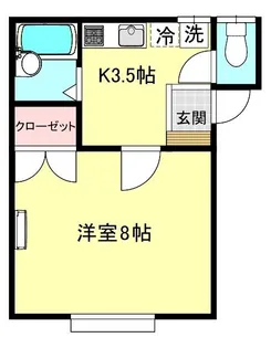 ヴィラ・ディセット【1階】の間取り