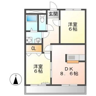 フェリーチェ【2階】の間取り