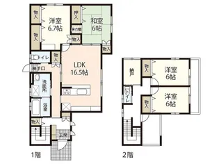 岡山県岡山市北区今保【一戸建】の間取り