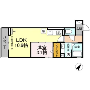 プロムナード八幡【2階】の間取り