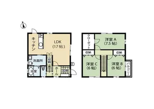 広島県福山市南松永町2【一戸建】の間取り