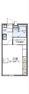 レオパレス道野辺北原【2階】の間取り