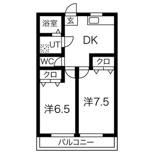 こだまが丘ハイツIIA【2階】の間取り