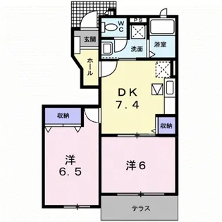 大分県大分市賀来西1【アパート】の間取り