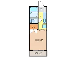 ハイツニシール【1階】の間取り