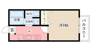 兵庫県西宮市広田町【アパート】の間取り