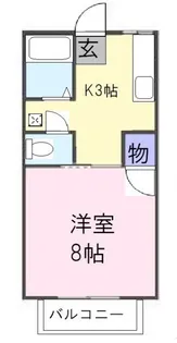 エリアハイツ【1階】の間取り