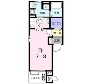 スペリオール門真南【1階】の間取り