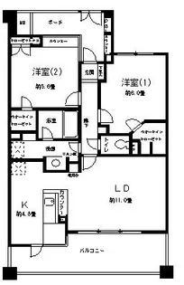 神奈川県横浜市鶴見区下野谷町4【マンション】の間取り