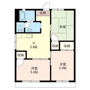 ドエル山際【1階】の間取り