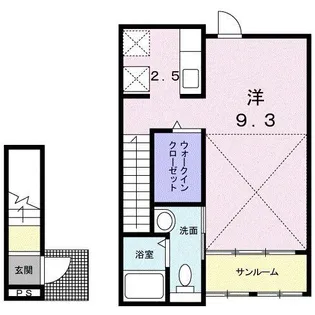 広島県廿日市市地御前2【アパート】の間取り