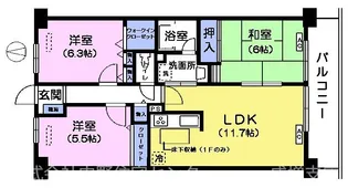 エディフィシオ赤塚【4階】の間取り