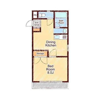 リルームス寒田A棟【2階】の間取り