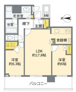 パークタワー晴海【29階】の間取り