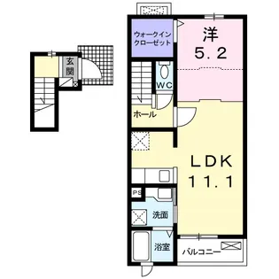 高知県高知市塚ノ原【アパート】の間取り