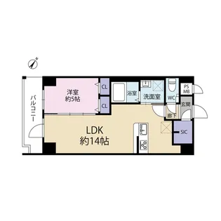 ボンドスクエアー01【6階】の間取り