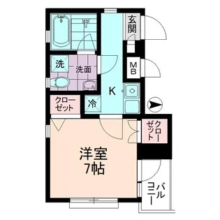 クオーレ西糀谷【4階】の間取り