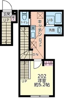神奈川県相模原市中央区淵野辺4【アパート】の間取り