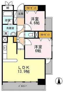 プライムハイツ南花田【11階】の間取り