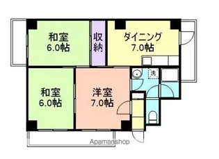 シティハイツ高松【1階】の間取り