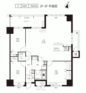 熊本県熊本市中央区水前寺6【マンション】の間取り