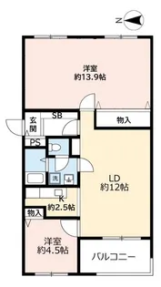 UR芦屋浜【15階】の間取り