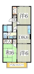 セゾンむさし野【1階】の間取り