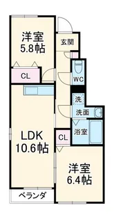 アスピリアエミネンスII【1階】の間取り