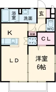 ヴィラ・イズミ【2階】の間取り