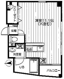 高輪ファースト【4階】の間取り