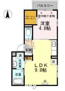 東京都台東区千束3【アパート】の間取り