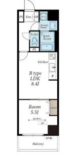 1LDKの間取り画像