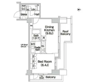 コンフォリア市谷薬王寺【4階】の間取り