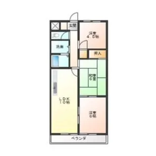 ハイツ富田III【3階】の間取り