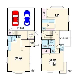 千葉県市川市柏井町2【一戸建】の間取り
