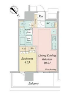 NAGOYA the TOWER【4階】の間取り