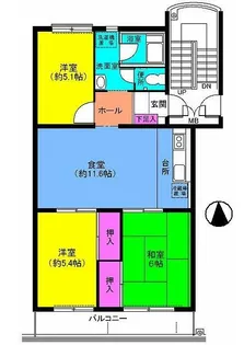 パークファミリアB【4階】の間取り
