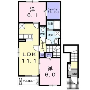 メゾンブローテ G【2階】の間取り