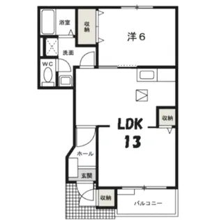 群馬県高崎市上中居町【アパート】の間取り