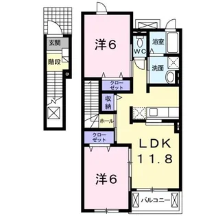 グランコートII【2階】の間取り