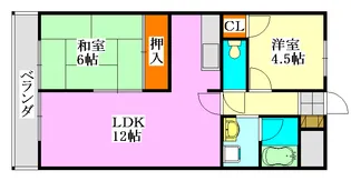 ライトコア前原【4階】の間取り